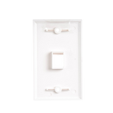 Placa de pared faceplate de 1 puerto Keystone Color Blanco Linkedpro LP-FP-16