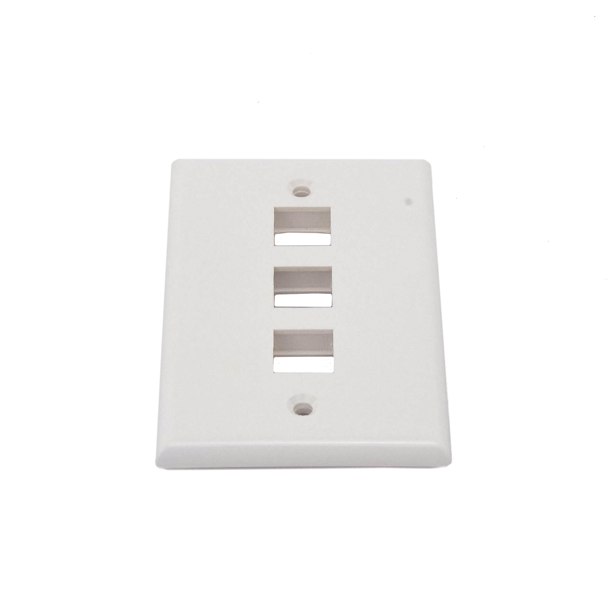 Placa de pared faceplate de 3 puertos Keystone Color Blanco Linkedpro LP-FP-18
