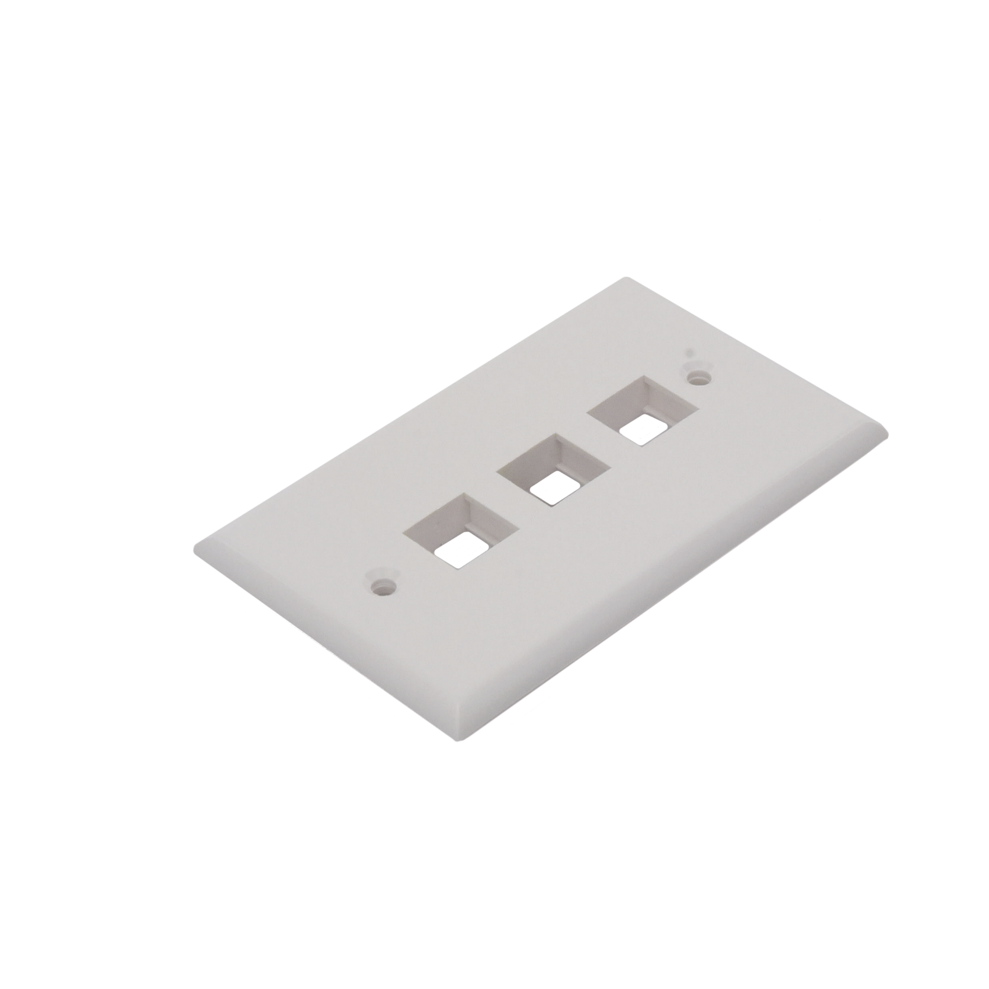 Placa de pared faceplate de 3 puertos Keystone Color Blanco Linkedpro LP-FP-18