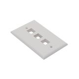Placa de pared faceplate de 3 puertos Keystone Color Blanco Linkedpro LP-FP-18