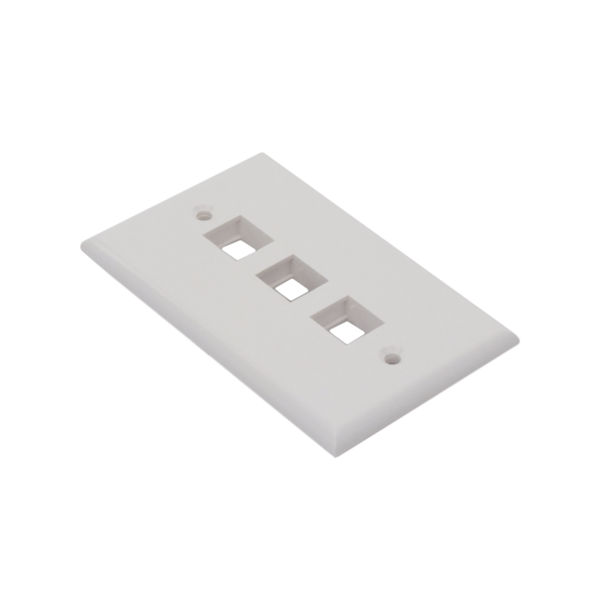 Placa de pared faceplate de 3 puertos Keystone Color Blanco Linkedpro LP-FP-18