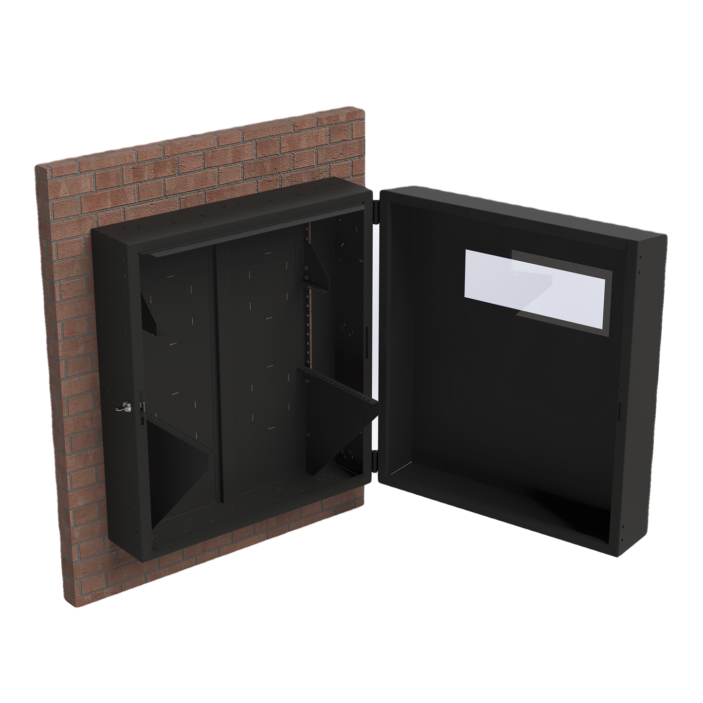 Gabinete de Pared 6UR con Rack Horizontal | Ventanilla de Inspección | Armado | LINKEDPRO LP-GPH-06R2 - SILYMX