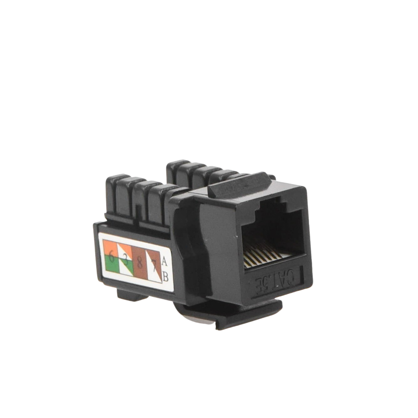 Jack Keystone Cat5e LinkedPro LP-KJ-505-BK | Módulo RJ45 Negro con Terminación 110 Punchdown - SILYMX