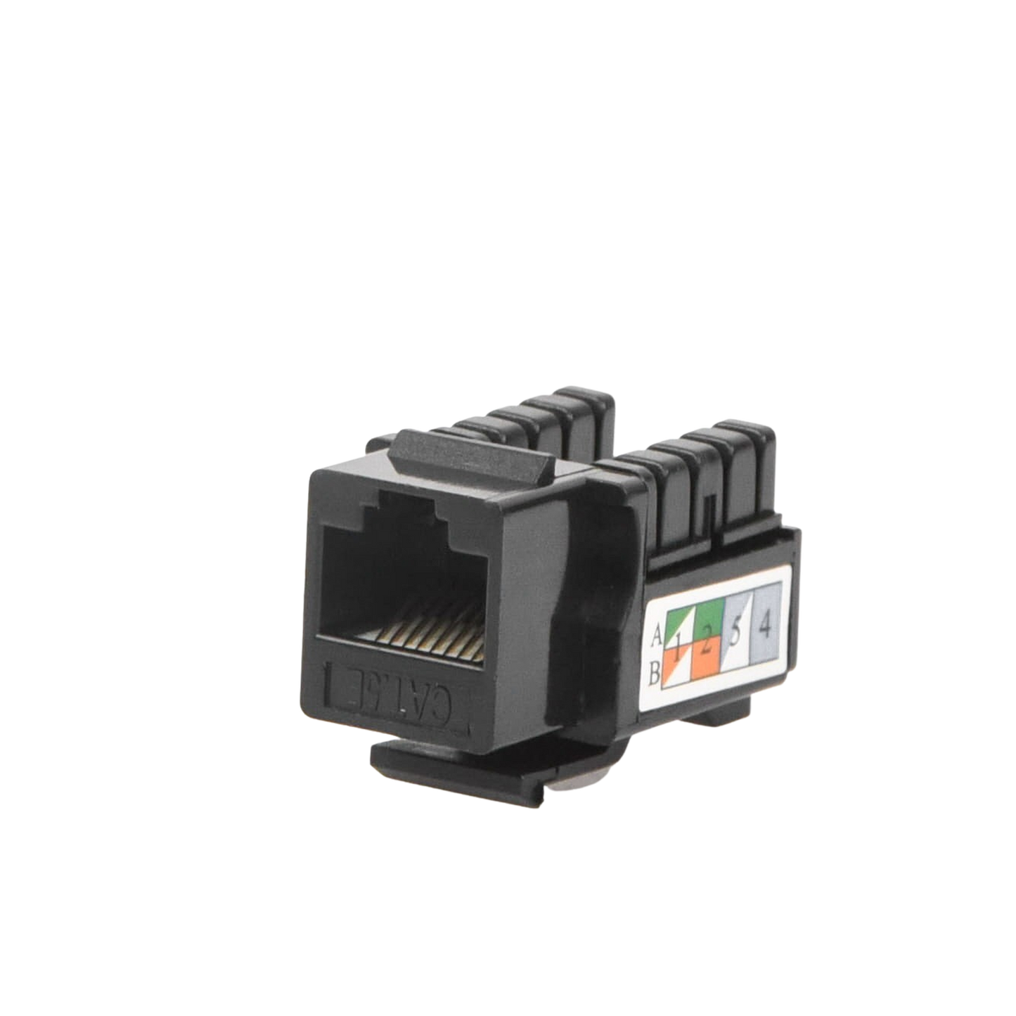 Jack Keystone Cat5e LinkedPro LP-KJ-505-BK | Módulo RJ45 Negro con Terminación 110 Punchdown - SILYMX