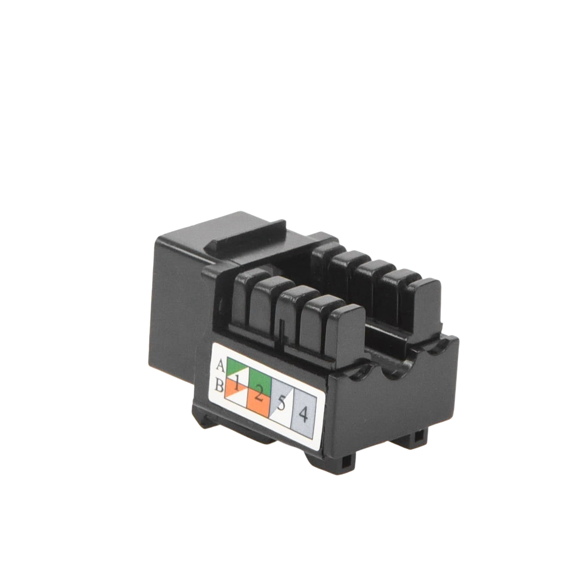 Jack Keystone Cat5e LinkedPro LP-KJ-505-BK | Módulo RJ45 Negro con Terminación 110 Punchdown - SILYMX