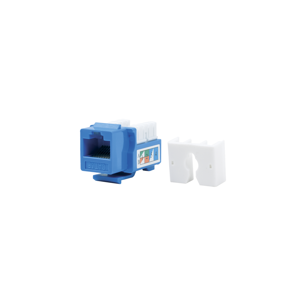 Conector Jack Cat5e Keystone Linkedpro con terminación 110 (Punchdown) para faceplate Color Azul LP-KJ-505-BU - SILYMX