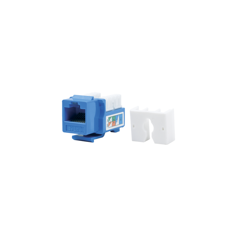 Conector Jack Cat5e Keystone Linkedpro con terminación 110 (Punchdown) para faceplate Color Azul LP-KJ-505-BU - SILYMX