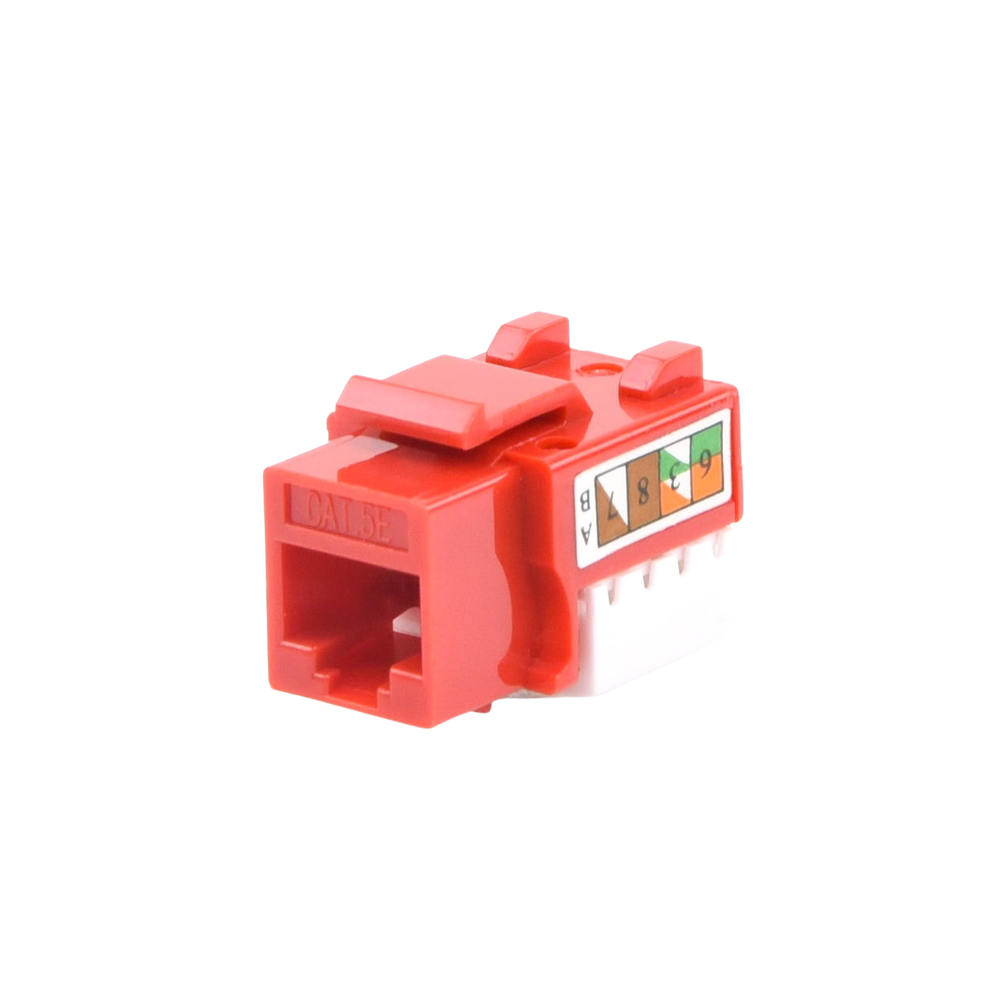 Jack Keystone Cat5e LinkedPro LP-KJ-505-RD | Módulo RJ45 Rojo con Terminación 110 Punchdown