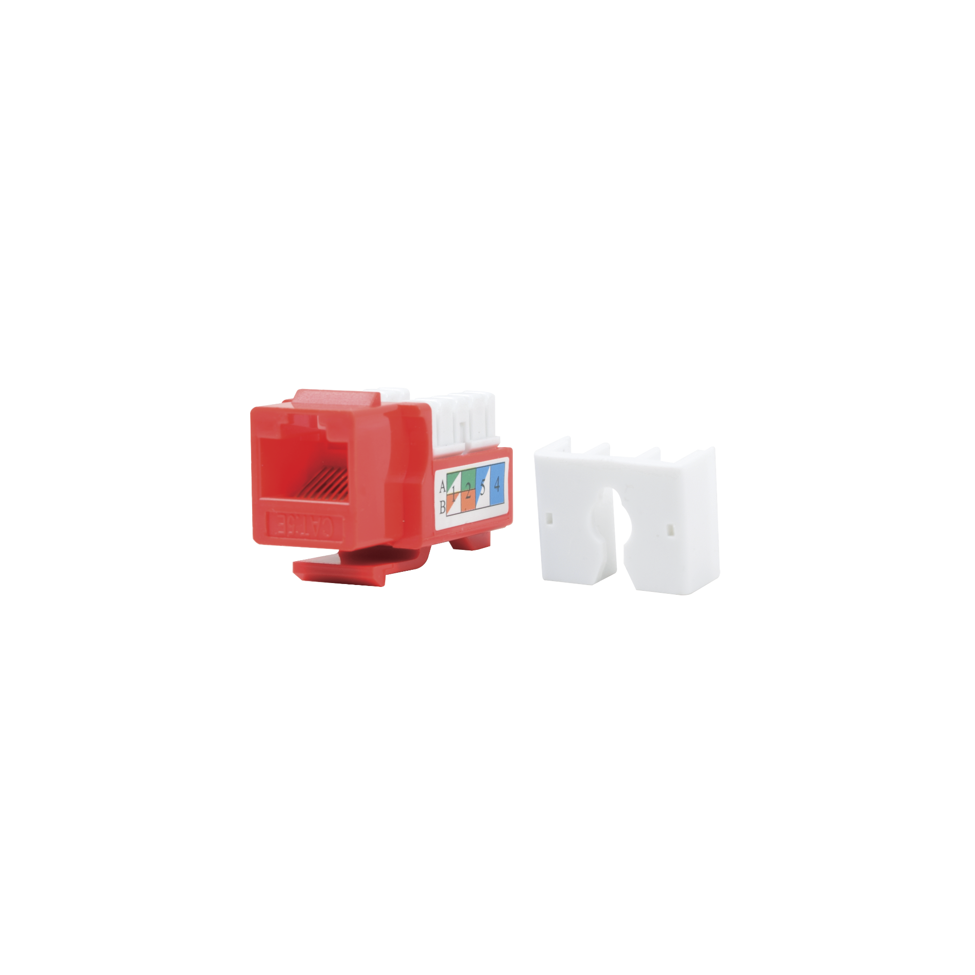 Jack Keystone Cat5e LinkedPro LP-KJ-505-RD | Módulo RJ45 Rojo con Terminación 110 Punchdown