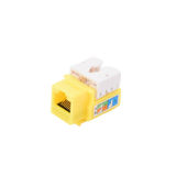 Jack Keystone Cat5e LinkedPro LP-KJ-505-YE | Módulo RJ45 Amarillo con Terminación 110 Punchdown - SILYMX