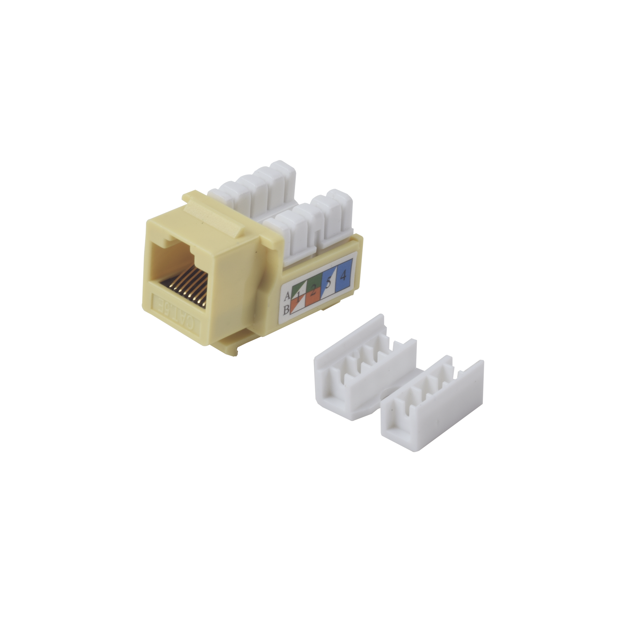 Jack Keystone Cat5e LinkedPro LP-KJ-505-YE | Módulo RJ45 Amarillo con Terminación 110 Punchdown - SILYMX