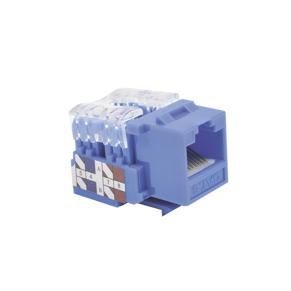 Módulo Jack 110 Cat6, Keystone para faceplate - Color Azul LP-KJ-601-BU