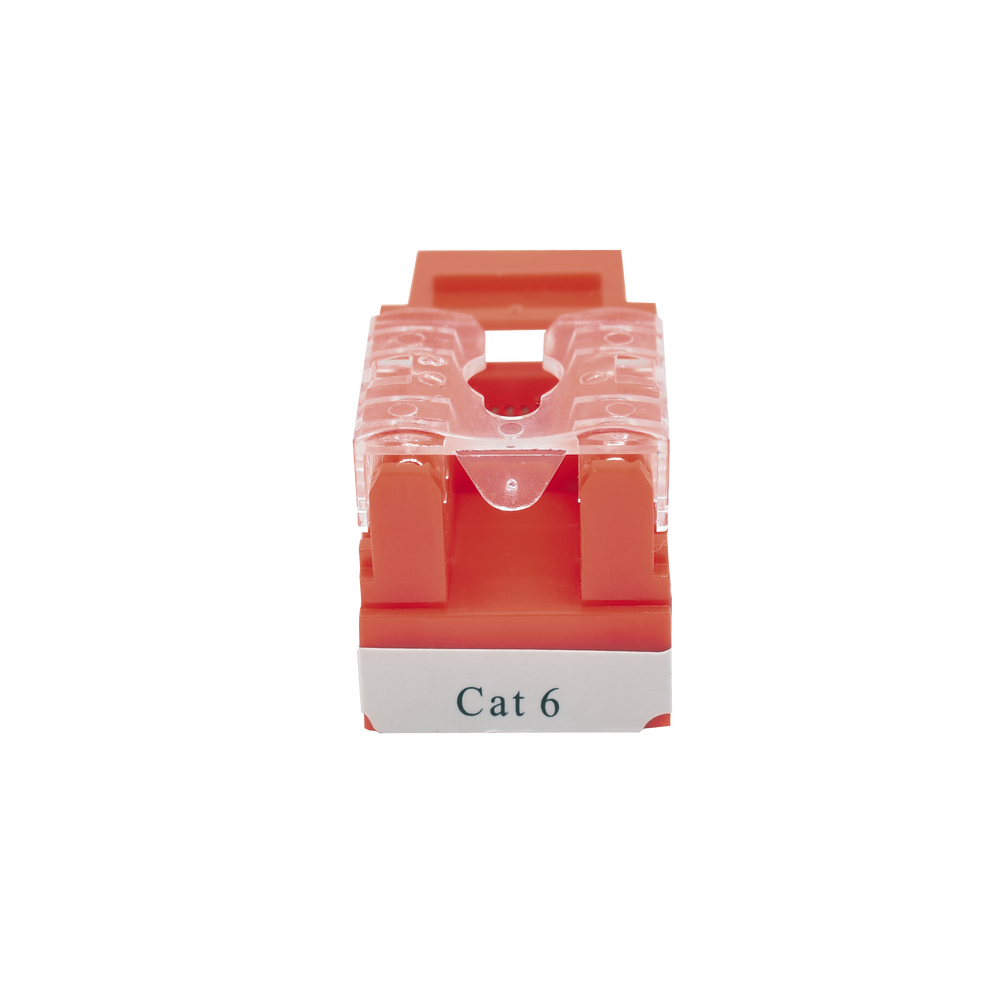 Módulo Jack Keystone Cat6 con terminación 110 (Punchdown) para faceplate Color Rojo LP-KJ-601-RD - SILYMX