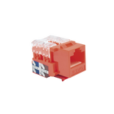 Módulo Jack Keystone Cat6 con terminación 110 (Punchdown) para faceplate Color Rojo LP-KJ-601-RD - SILYMX