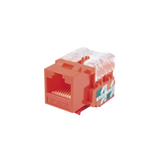 Módulo Jack Keystone Cat6 con terminación 110 (Punchdown) para faceplate Color Rojo LP-KJ-601-RD - SILYMX