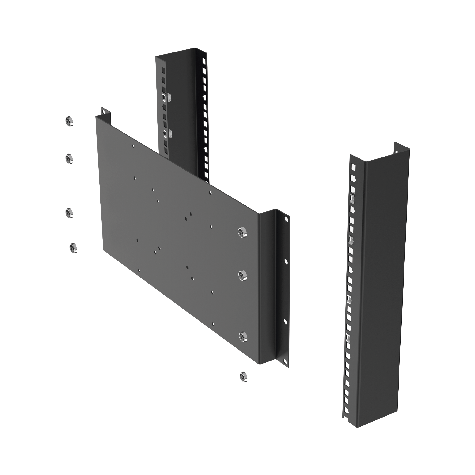 Montaje para Monitor VESA 75x75 hasta 200x200. Compatible con rack 19" 5U. - SILYMX