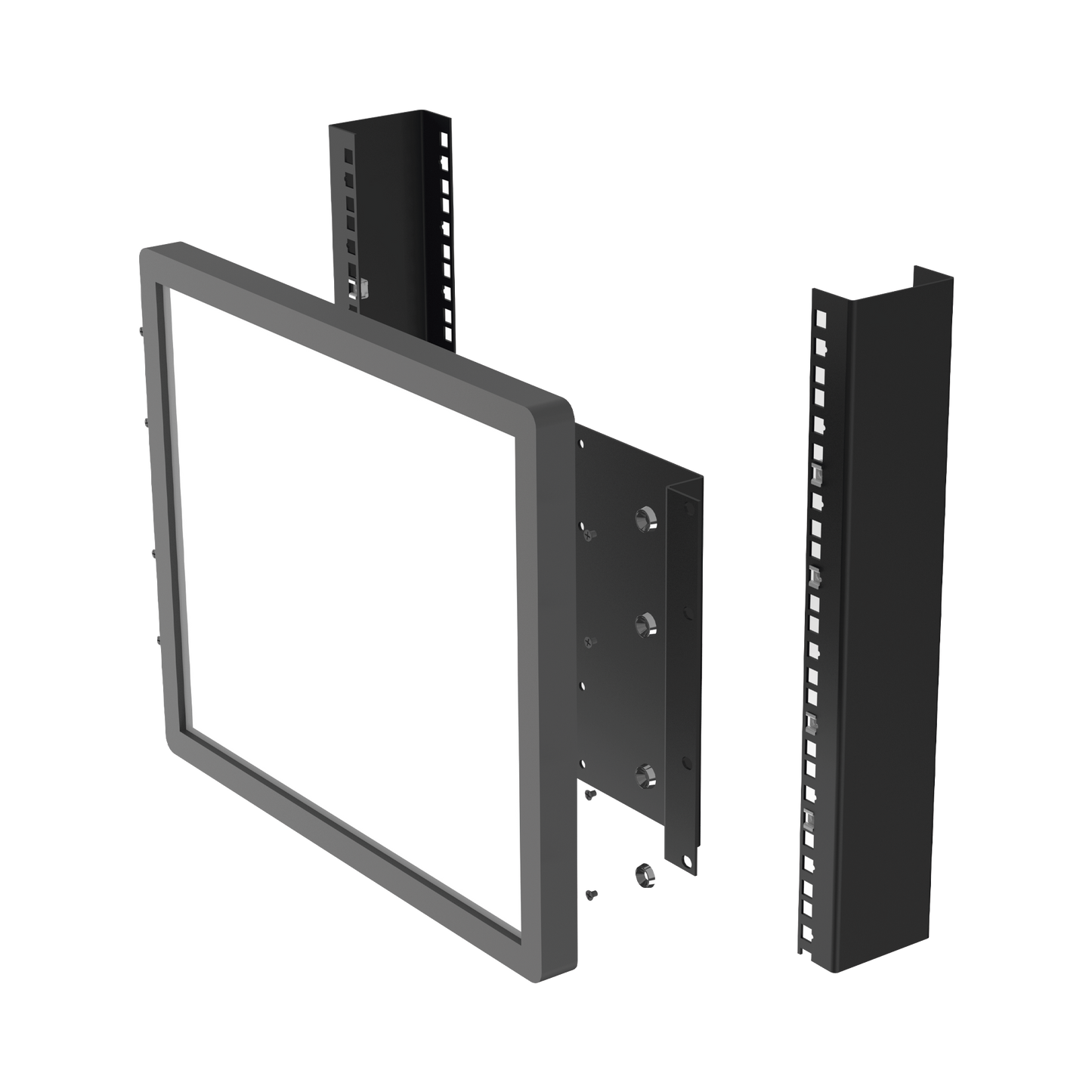 Montaje para Monitor VESA 75x75 hasta 200x200. Compatible con rack 19" 5U. - SILYMX