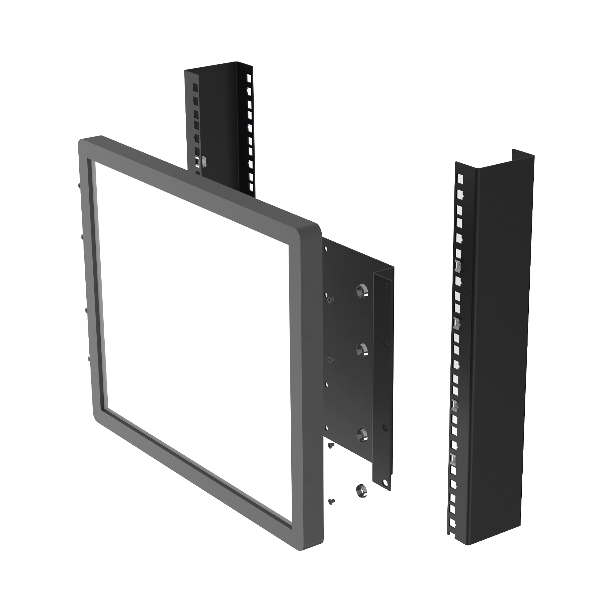 Montaje para Monitor VESA 75x75 hasta 200x200. Compatible con rack 19" 5U. - SILYMX