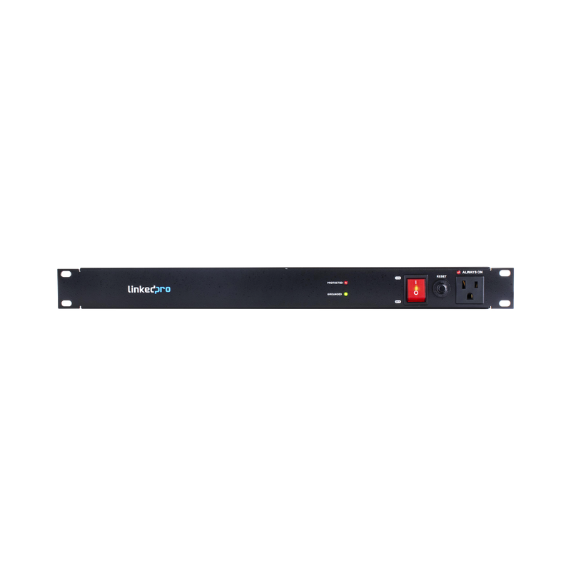 PDU para Distribución de Energía Montaje en Rack 11 salidas Instalación Horizontal de 19in 1U 15 Amp 120 Vca LINKEDPRO BY EPCOM LP-PDU-11 - SILYMX