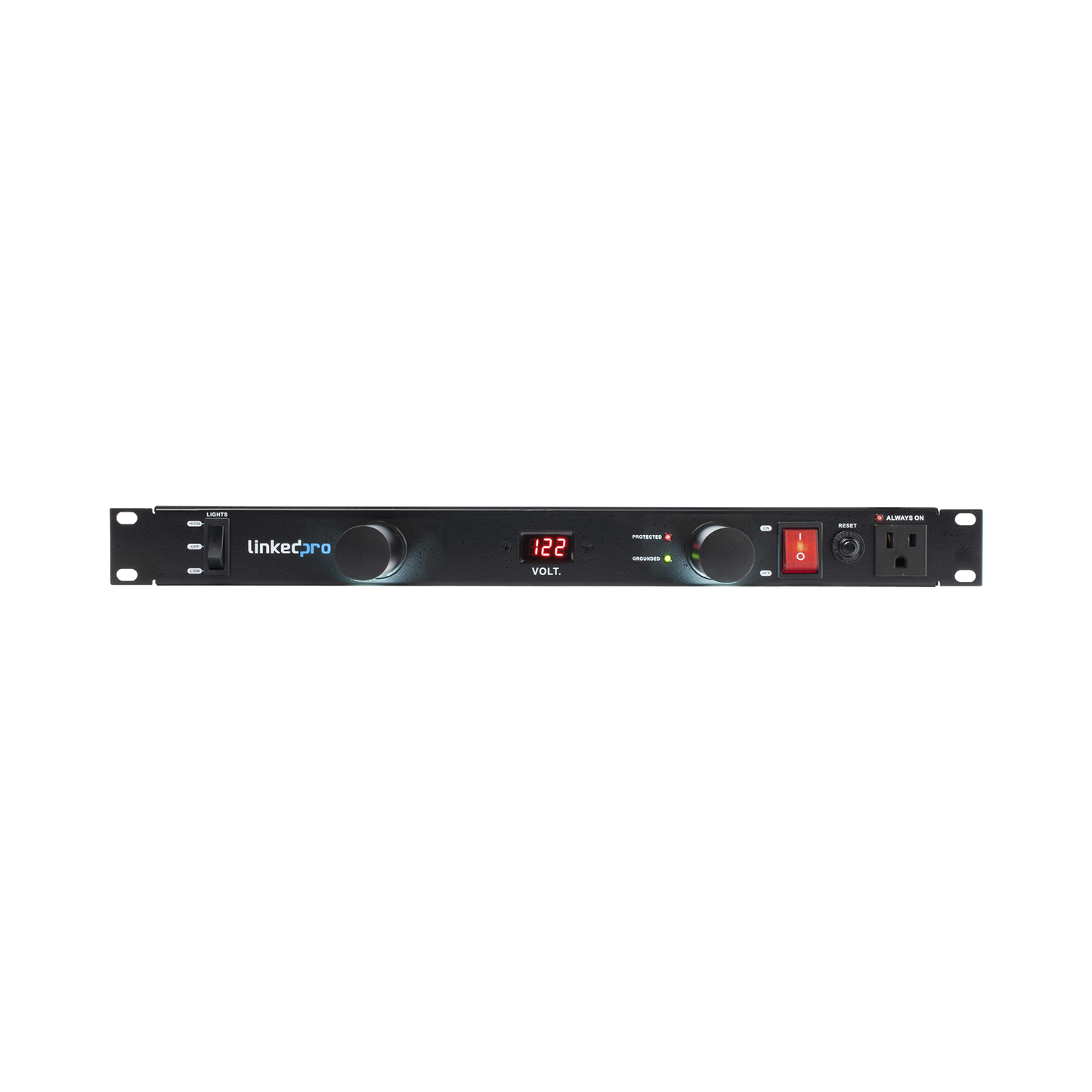 PDU para Distribución de Energía, Montaje en Rack, 11 salidas, Instalación Horizontal, de 19in, 1U, 15 Amp, 120 Vca, Con Indicador Led Y Display LINKEDPRO BY EPCOM LP-PDU-11DP - SILYMX