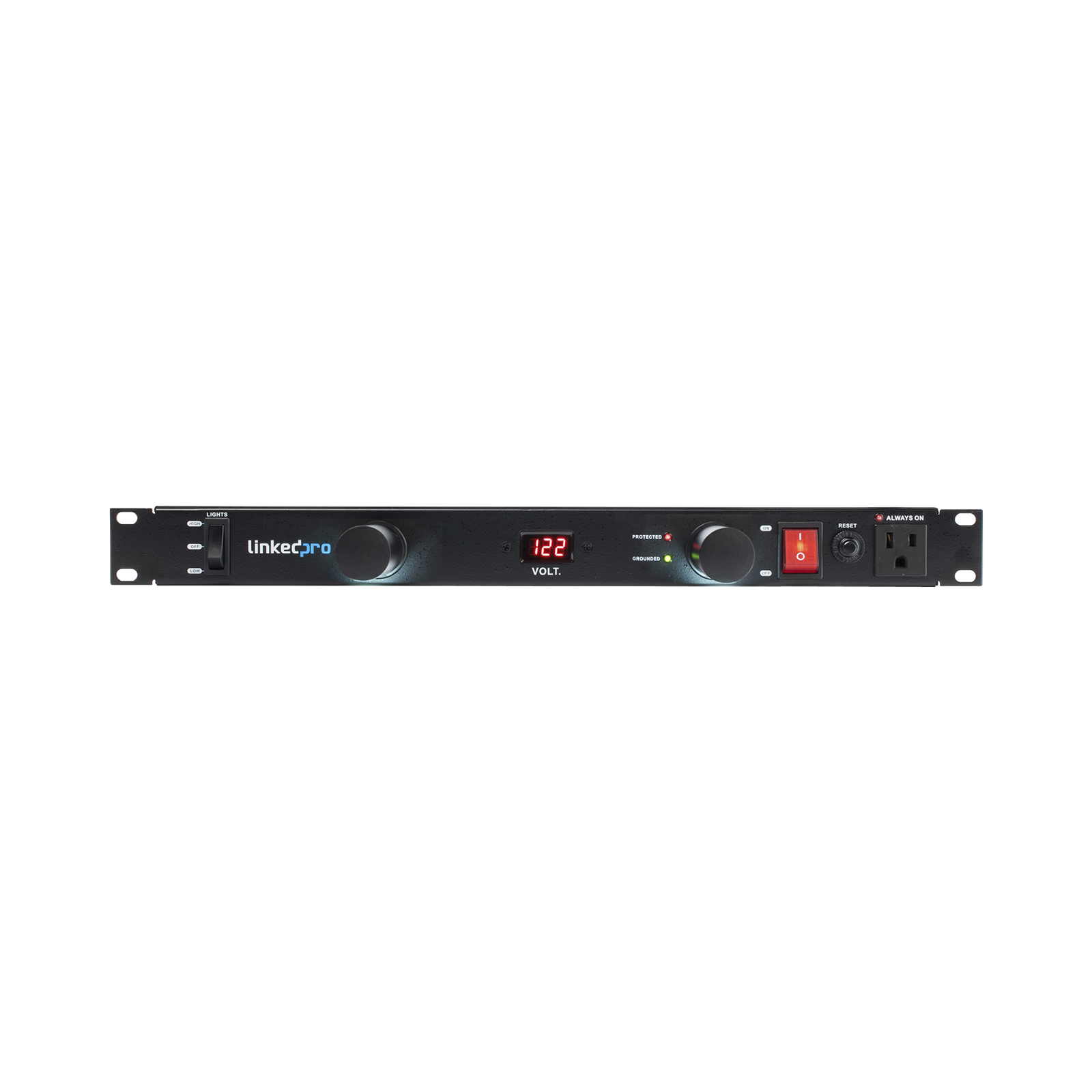 PDU para Distribución de Energía, Montaje en Rack, 11 salidas, Instalación Horizontal, de 19in, 1U, 15 Amp, 120 Vca, Con Indicador Led Y Display LINKEDPRO BY EPCOM LP-PDU-11DP - SILYMX