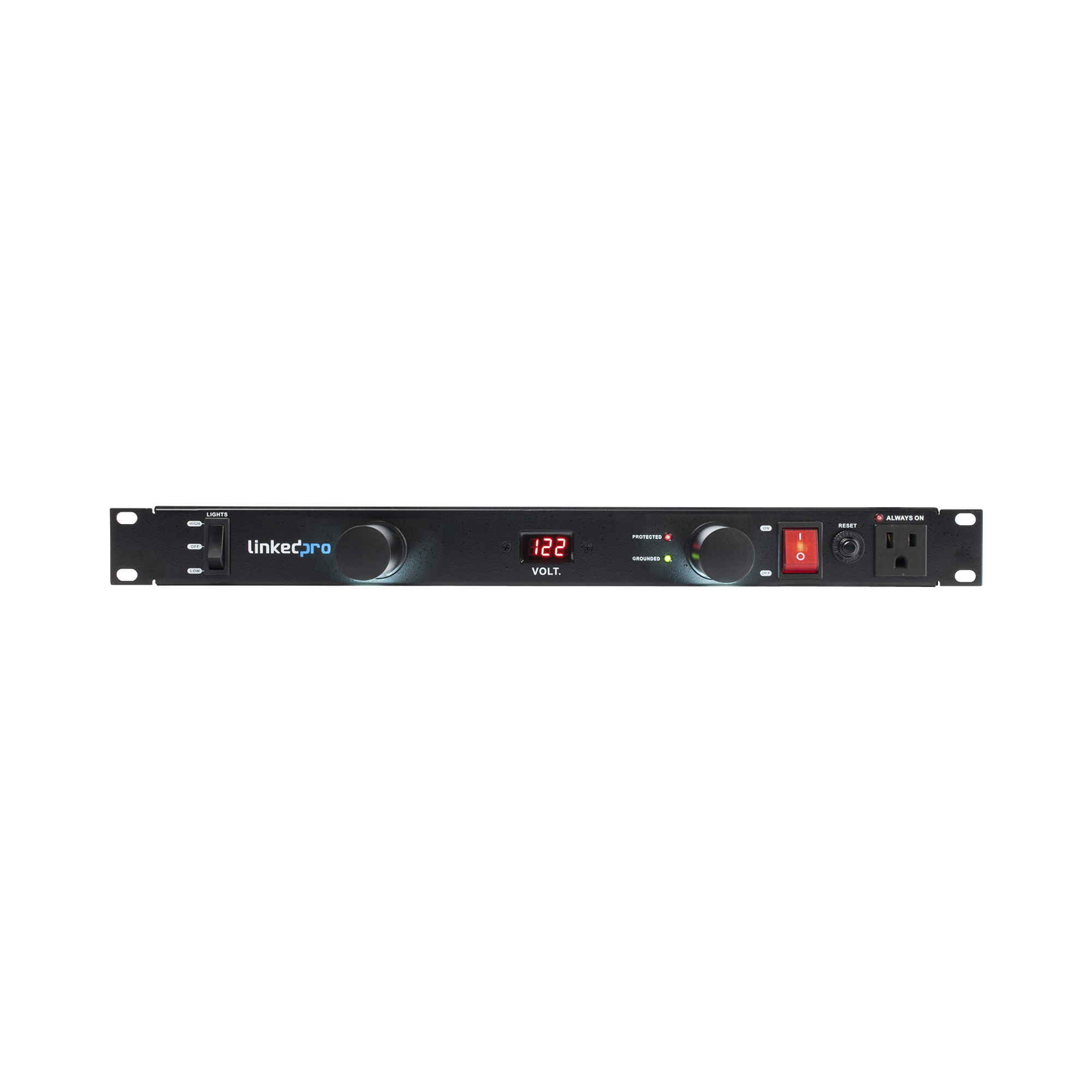 PDU para Distribución de Energía, Montaje en Rack, 11 salidas, Instalación Horizontal, de 19in, 1U, 15 Amp, 120 Vca, Con Indicador Led Y Display LINKEDPRO BY EPCOM LP-PDU-11DP - SILYMX