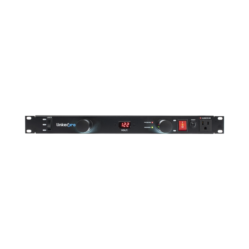 PDU para Distribución de Energía, Montaje en Rack, 11 salidas, Instalación Horizontal, de 19in, 1U, 15 Amp, 120 Vca, Con Indicador Led Y Display LINKEDPRO BY EPCOM LP-PDU-11DP - SILYMX