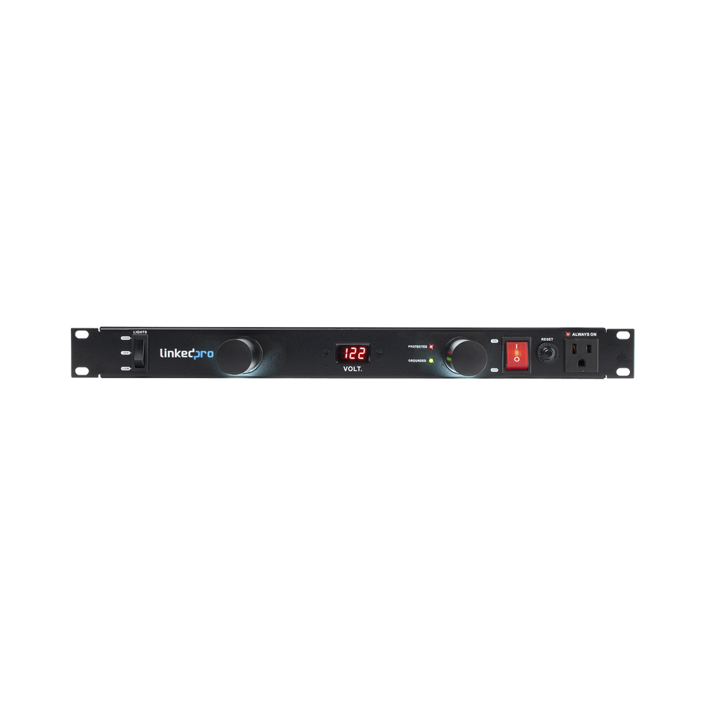 PDU para Distribución de Energía, Montaje en Rack, 11 salidas, Instalación Horizontal, de 19in, 1U, 15 Amp, 120 Vca, Con Indicador Led Y Display LINKEDPRO BY EPCOM LP-PDU-11DP - SILYMX