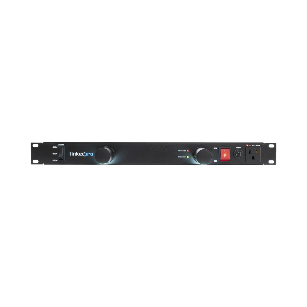PDU para Distribución de Energía, Montaje en Rack, 11 salidas, Instalación Horizontal, de 19in, 1U, 15 Amp, 120 Vca, Con Indicador Led LINKEDPRO BY EPCOM LP-PDU-11LED - SILYMX