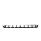 Patch Panel Modular Sin Blindaje 24 Puertos 1U Barra Organizadora LINKEDPRO LP-PP-23-UTP-BK-24P - SILYMX