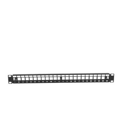 Patch Panel Modular Sin Blindaje 24 Puertos 1U Barra Organizadora LINKEDPRO LP-PP-23-UTP-BK-24P - SILYMX