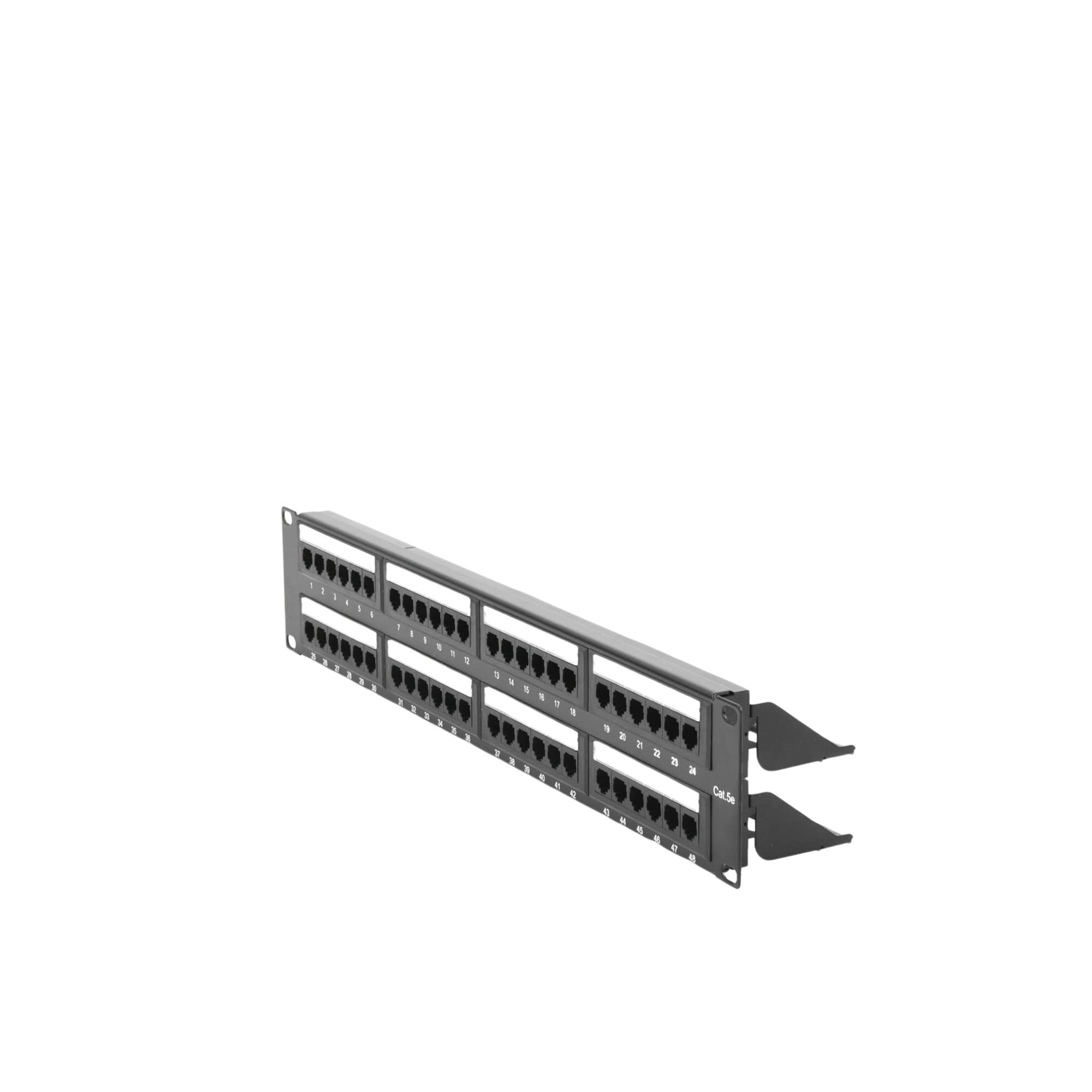 Panel de parcheo Patch Panel de impacto (110) UTP de 48 puertos Cat5e 19in 2U con barra para organizar cable Linkedpro LP-PP-508