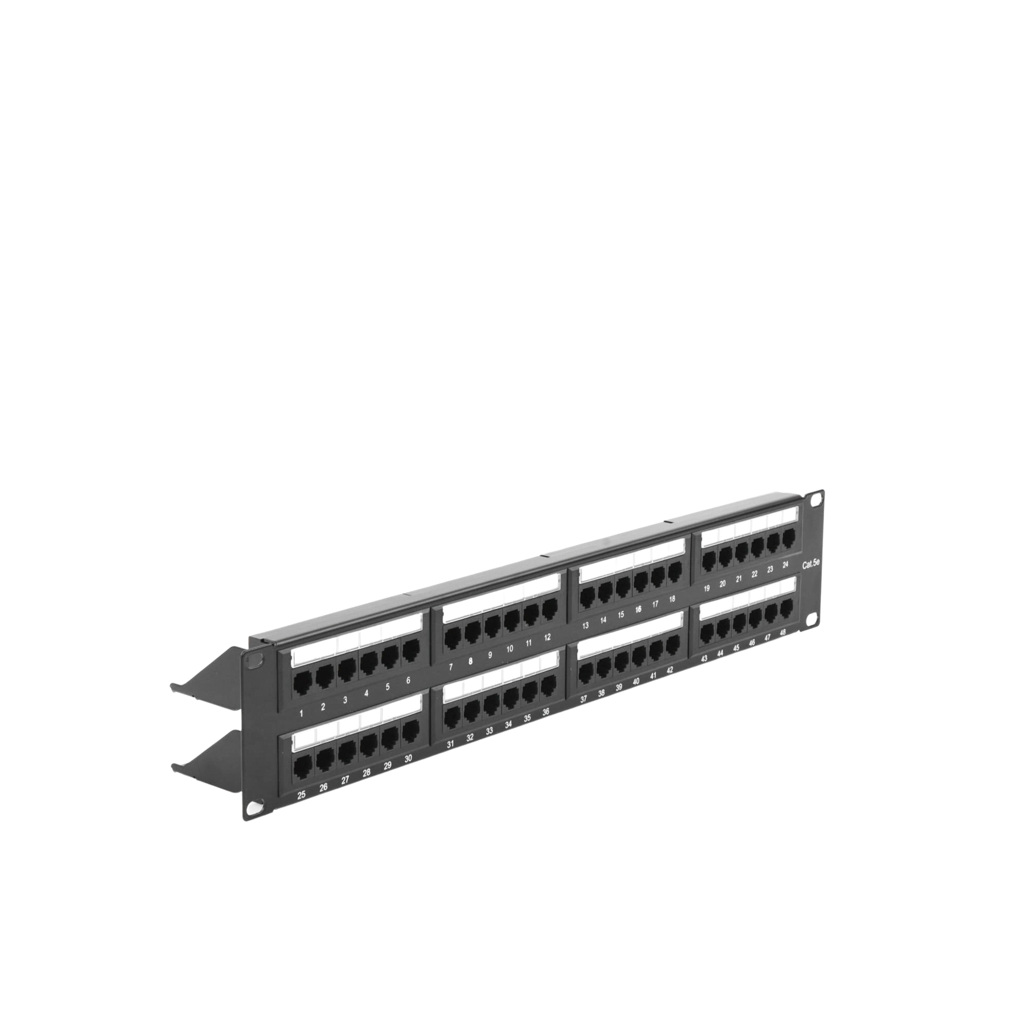 Panel de parcheo Patch Panel de impacto (110) UTP de 48 puertos Cat5e 19in 2U con barra para organizar cable Linkedpro LP-PP-508