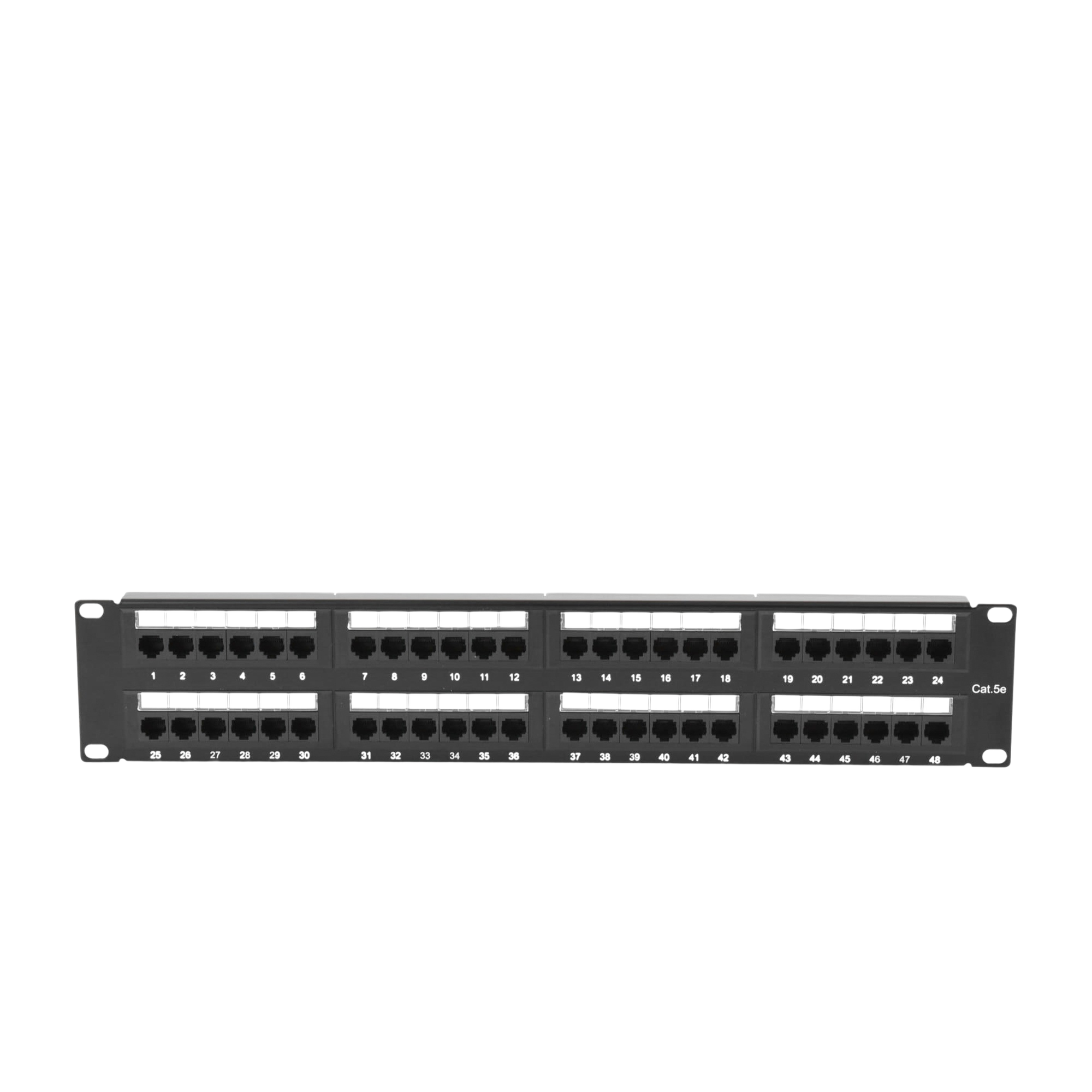 Panel de parcheo Patch Panel de impacto (110) UTP de 48 puertos Cat5e 19in 2U con barra para organizar cable Linkedpro LP-PP-508