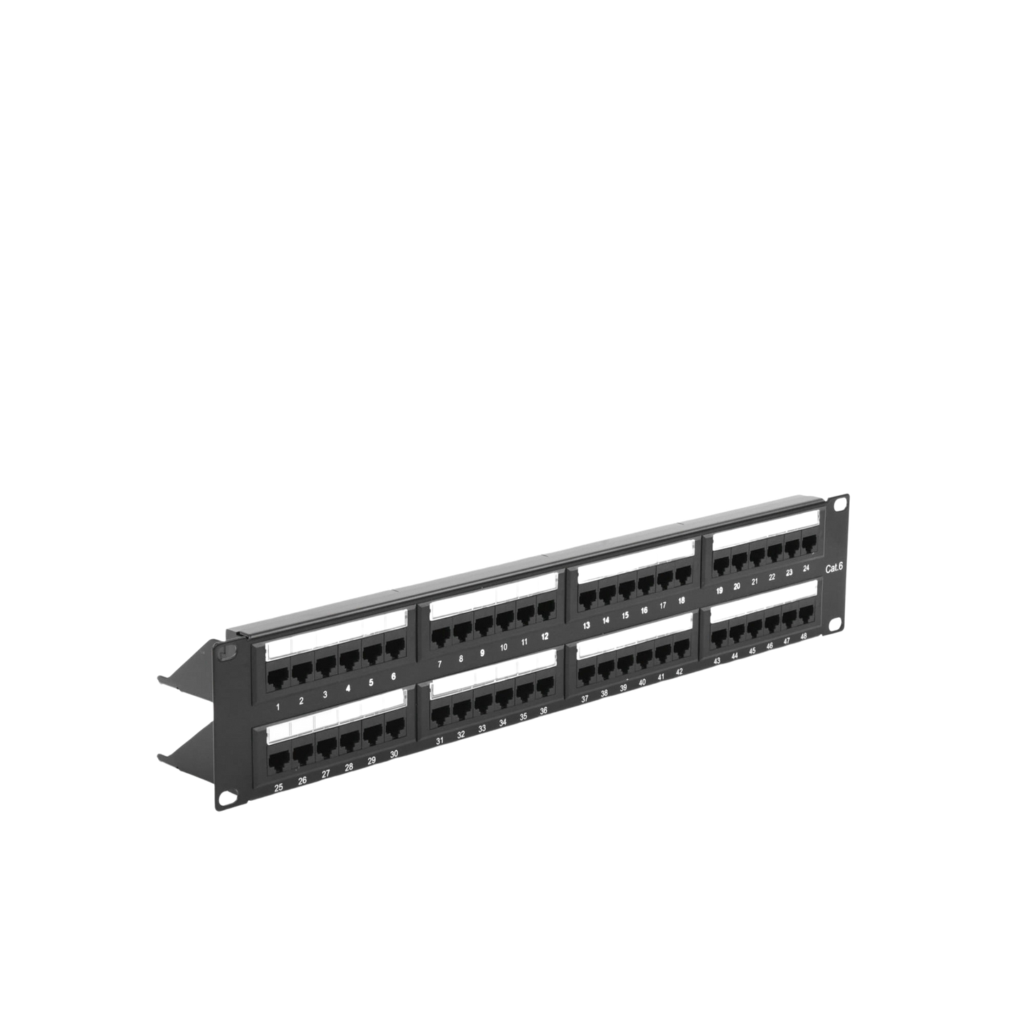 Panel de parcheo Patch panel de impacto (110) UTP de 48 puertos Cat6 19in 2U con barra para organizar cable Linkedpro LP-PP-608