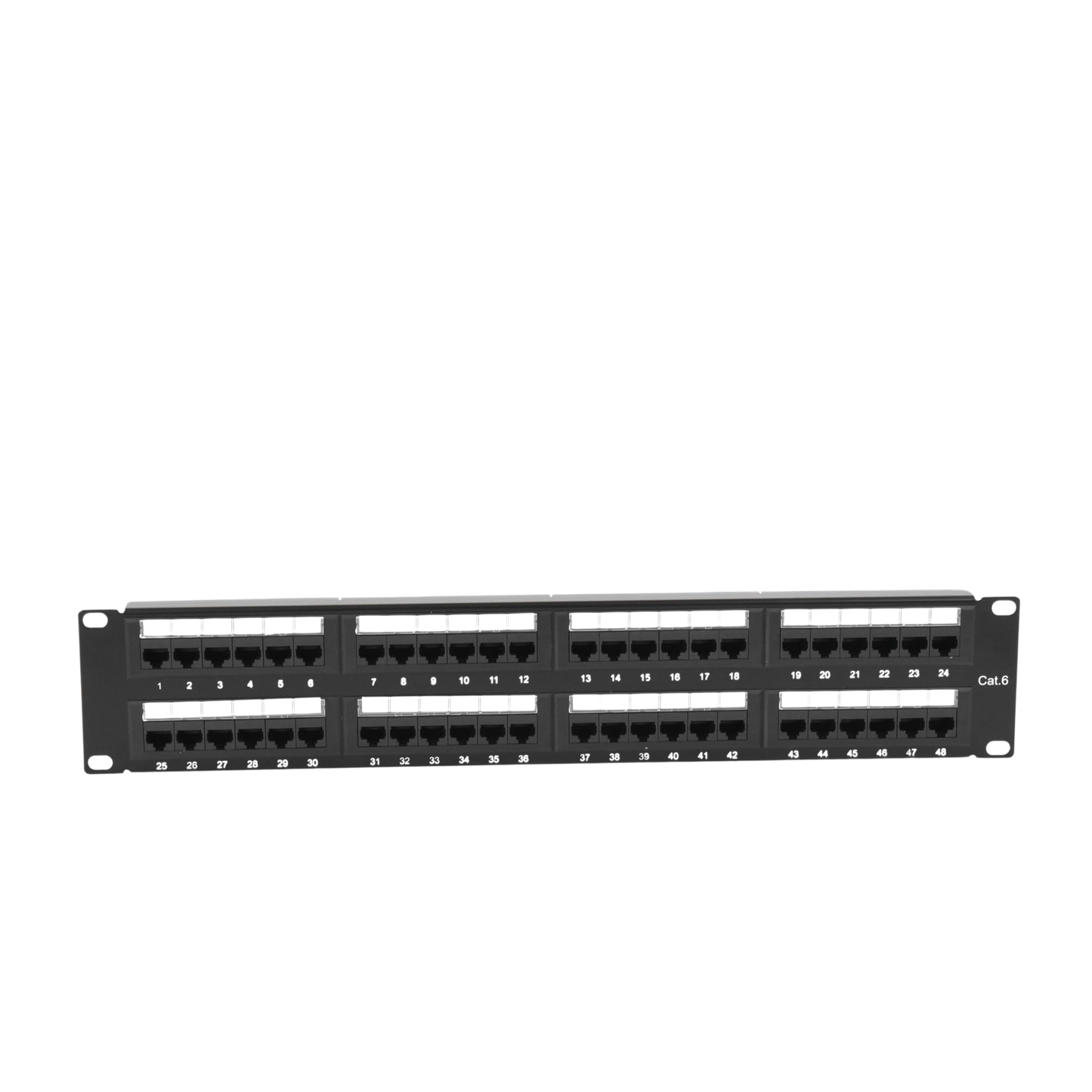 Panel de parcheo Patch panel de impacto (110) UTP de 48 puertos Cat6 19in 2U con barra para organizar cable Linkedpro LP-PP-608