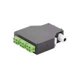 Distribuidor de Fibra Óptica para Riel Din, 6 Acopladores SC/APC Duplex Monomodo con Charola de Empalme - SILYMX