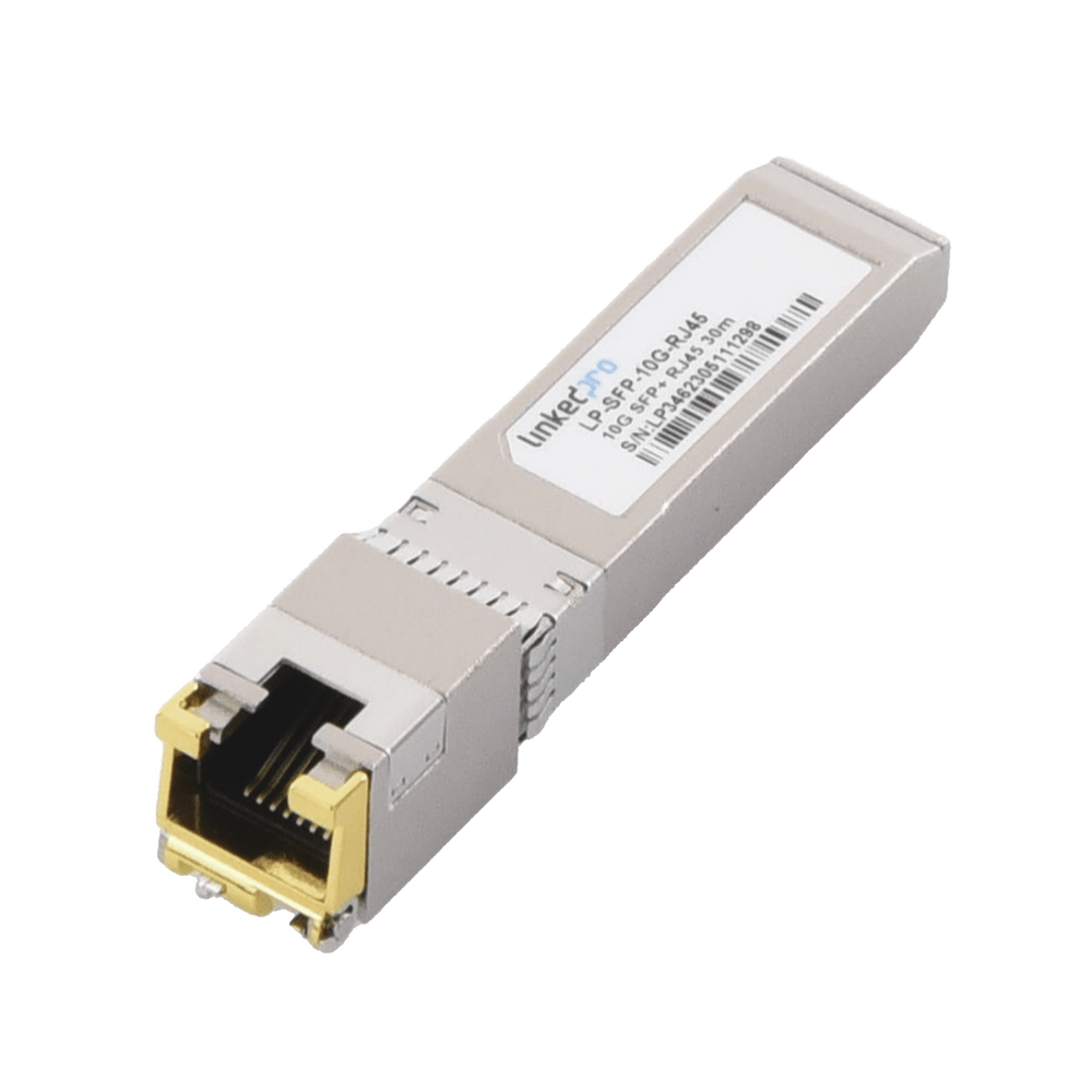 Transceptor Óptico SFP+ a RJ45 10 Gbps Conector RJ45 10GBASE-T Distancia de hasta 30 m LP-SFP-10G-RJ45 - SILYMX