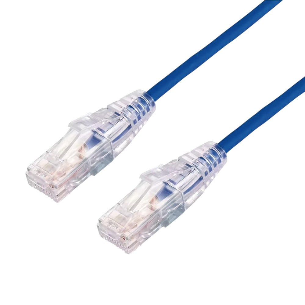 Cable de Parcheo Slim UTP Cat6A - 3 Metros (9.84 Pies) Azul, Diámetro Reducido (28 AWG)