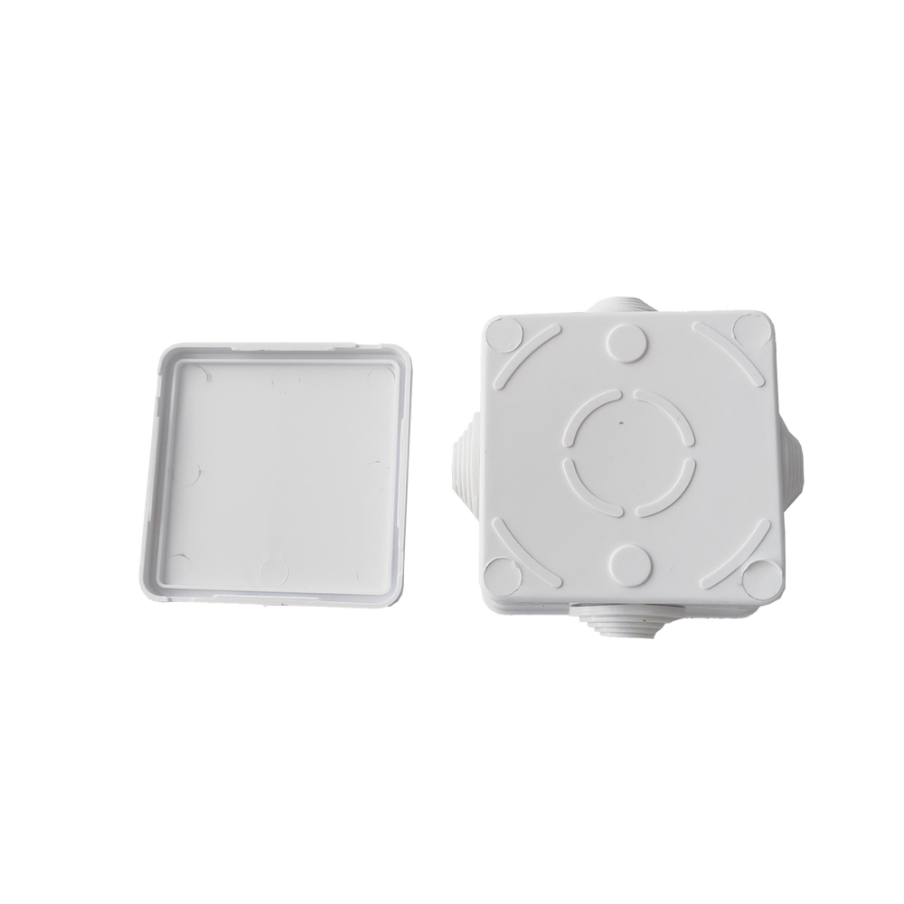 Caja de Conexiones Impermeable IP55 con 4 Entradas 80 x 80 x 50 mm Tornillería para su Instalación LP-WBX-80 - SILYMX