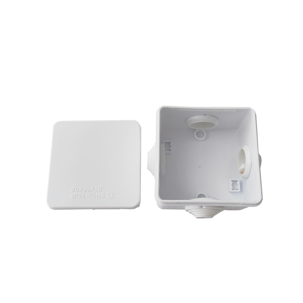 Caja de Conexiones Impermeable IP55 con 4 Entradas 80 x 80 x 50 mm Tornillería para su Instalación LP-WBX-80 - SILYMX