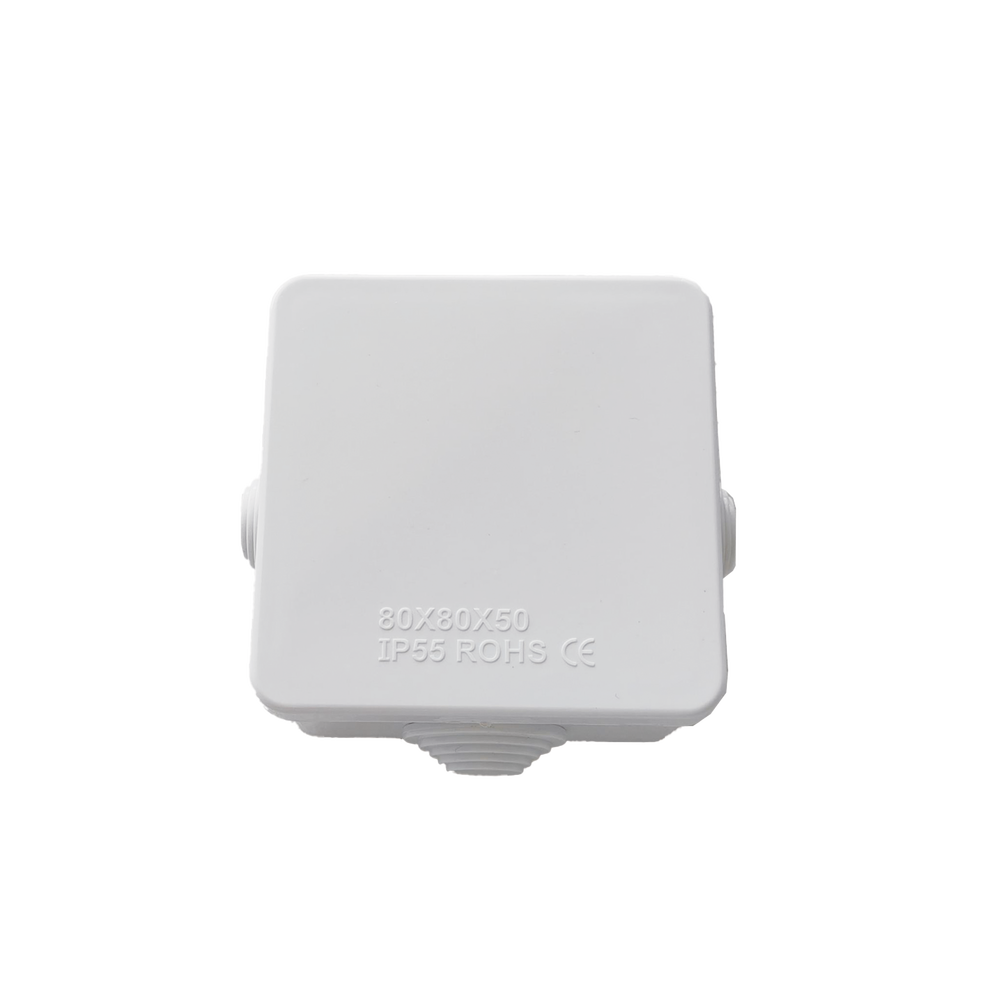 Caja de Conexiones Impermeable IP55 con 4 Entradas 80 x 80 x 50 mm Tornillería para su Instalación LP-WBX-80 - SILYMX