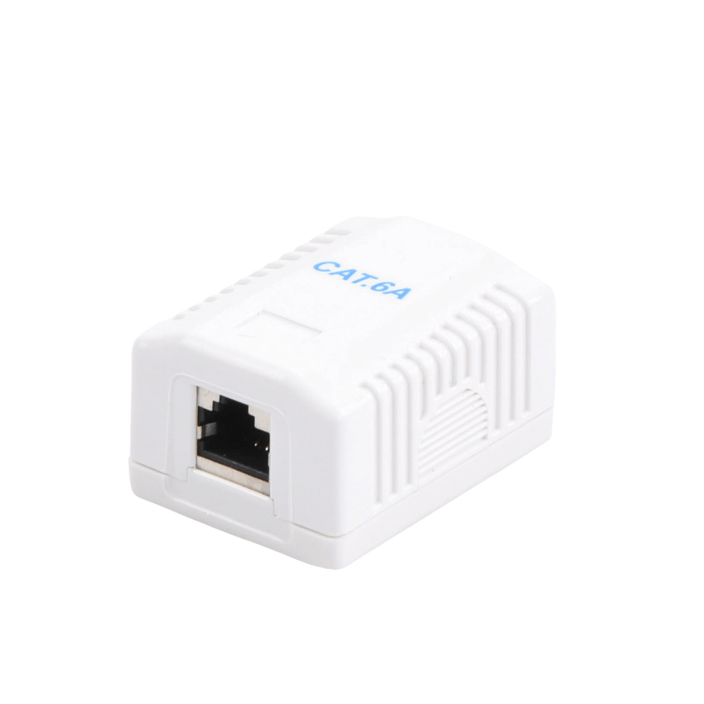 Caja de pared con 1 puerto incluye 1 jack STP Cat6A LP-WP-40-C6A - SILYMX