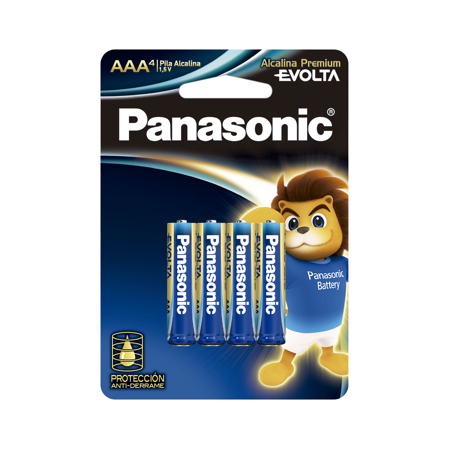 Batería Alcalina AAA 1.5V EVOLTA No recargable Paquete de 4 Baterías PANASONIC LR03EGL/4B - SILYMX