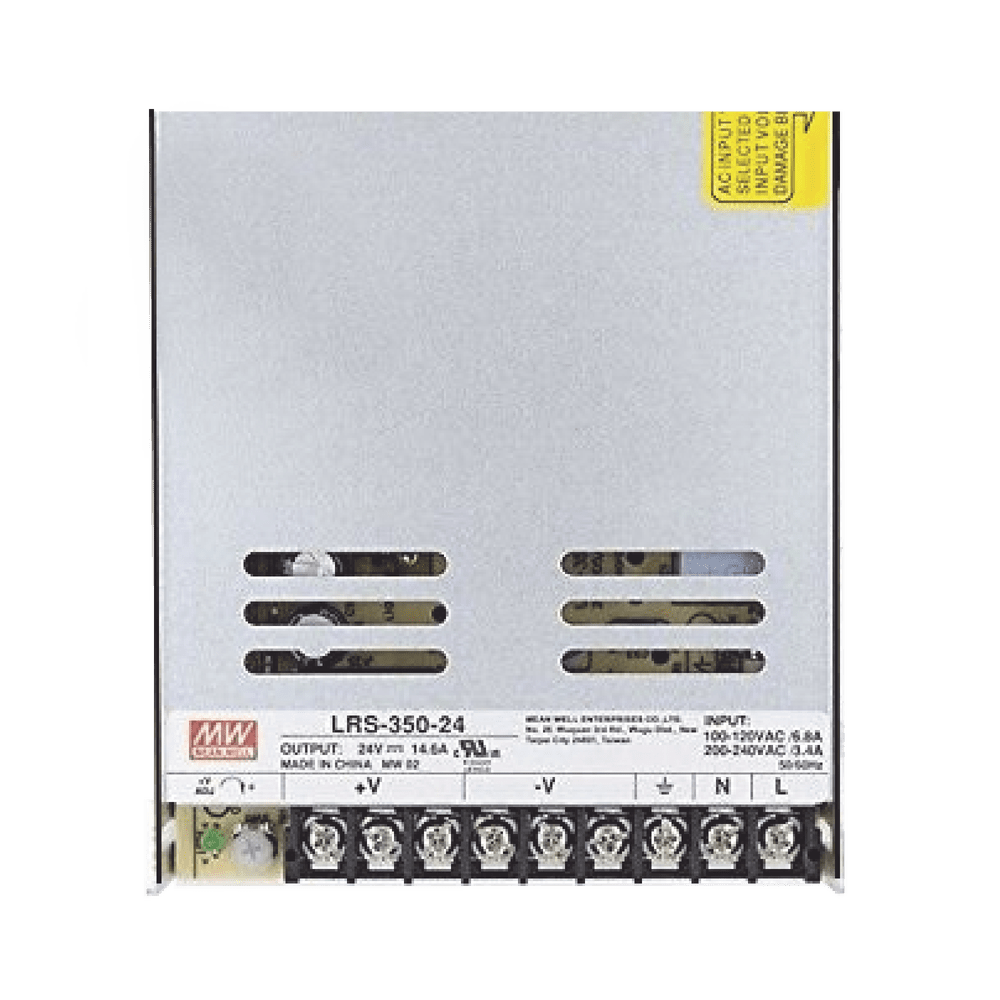Fuente de Poder MEANWELL Industrial Conmutada 350W de Potencia 24Vcc 14.6A Entrada 100 a 240 VCA LRS35024 - SILYMX