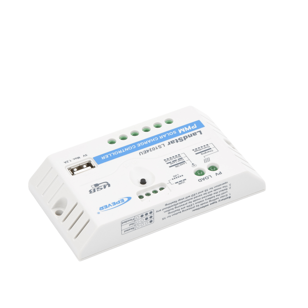 Controlador Solar de carga y descarga EPEVER PWM 12/24 V 10 A Salida USB LS-1024-EU - SILYMX