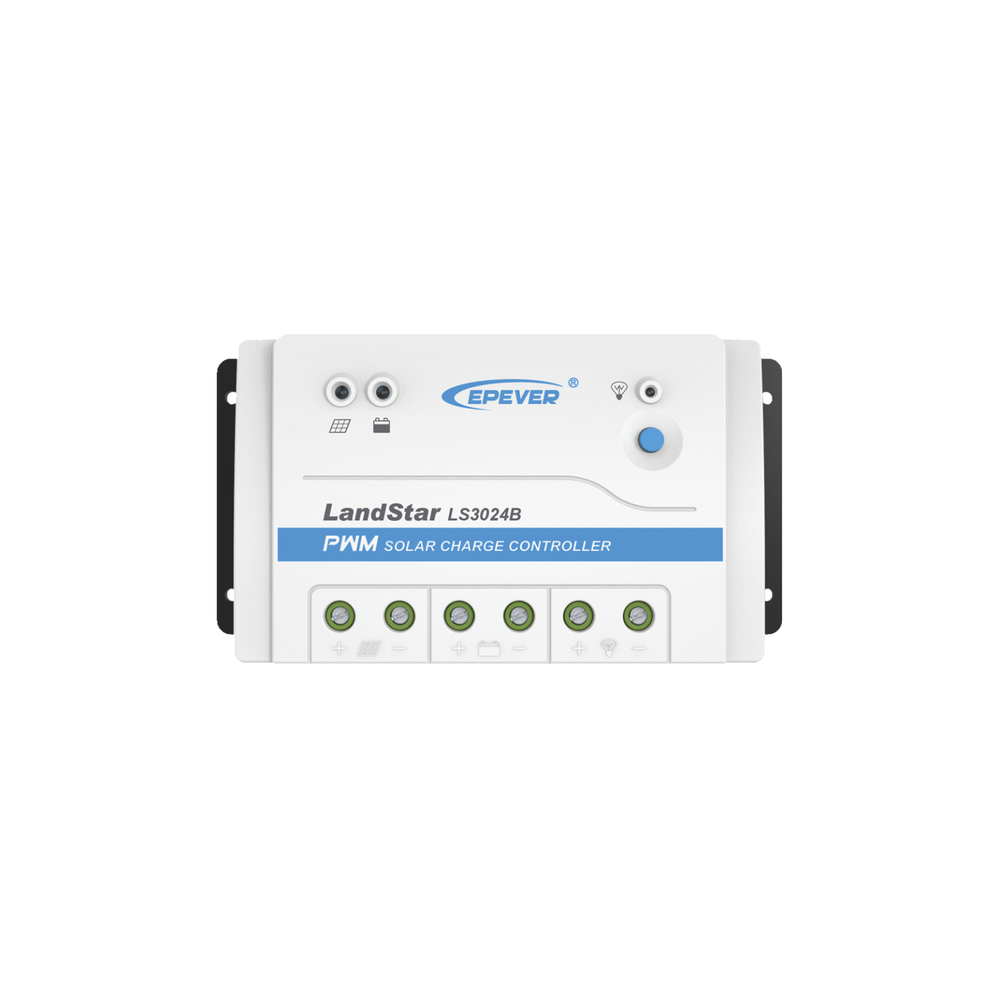 Controlador Solar de Carga y Descarga EPEVER PWM 12/24V 30A Parámetros Configurables LS-3024-B - SILYMX