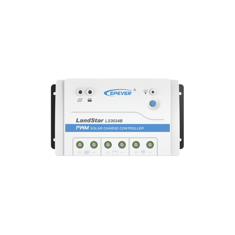 Controlador Solar de Carga y Descarga EPEVER PWM 12/24V 30A Parámetros Configurables LS-3024-B - SILYMX