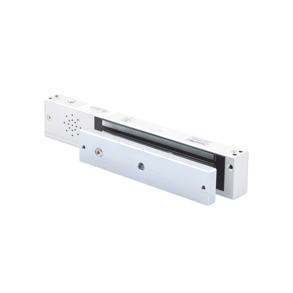 Chapa magnética 600Lb con Buzzer de alarma de puerta abierta / LED indicador de estado / Sensor de estado de placa/ Libre de Magnetismo Residual - SILYMX