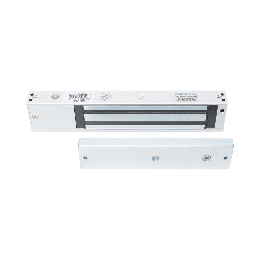 Chapa magnética 600 lbs con LED Ultra-brillante Libre de Magnetismo Residual  Sensor de estado de la placa MAG600NLED - SILYMX